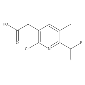 2-(2-Chloro-6-(difluoromethyl)-5-methylpyridin-3-yl)acetic acid结构式