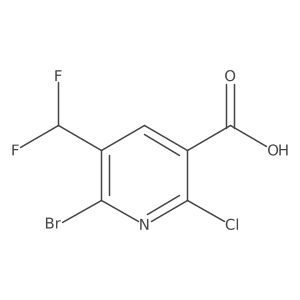 6-Bromo-2-chloro-5-(difluoromethyl)nicotinic acid Structure
