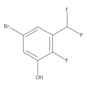 5-Bromo-2-fluoro-3-hydroxybenzodifluoride Structure