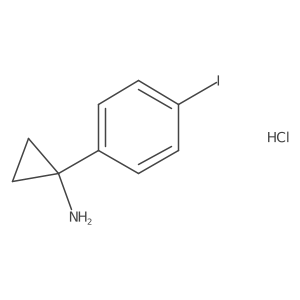 1-(4-Iodophenyl)cyclopropan-1-amine;hydrochloride Structure
