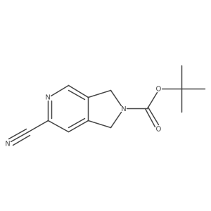 tert-Butyl 6-cyano-1,3-dihydro-2H-pyrrolo[3,4-c]pyridine-2-carboxylate结构式