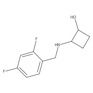 trans-2-{[(2,4-Difluorophenyl)methyl]amino}cyclobutan-1-ol结构式