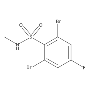 2,6-Dibromo-4-fluoro-N-methylbenzene-1-sulfonamide结构式
