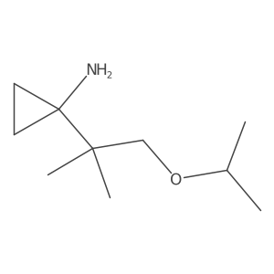 1-[2-Methyl-1-(propan-2-yloxy)propan-2-yl]cyclopropan-1-amine结构式