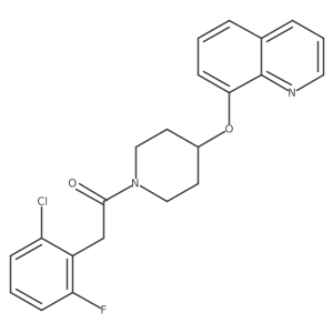 2-(2-Chloro-6-fluorophenyl)-1-(4-(quinolin-8-yloxy)piperidin-1-yl)ethanone结构式