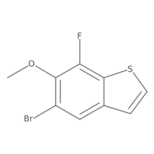 5-Bromo-7-fluoro-6-methoxybenzo[b]thiophene结构式
