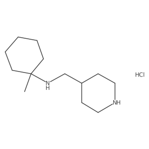 1-Methyl-N-(piperidin-4-ylmethyl)cyclohexan-1-aminehydrochloride结构式