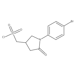 [1-(4-Bromophenyl)-5-oxopyrrolidin-3-yl]methanesulfonyl chloride Structure