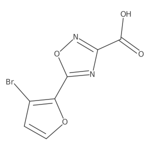 5-(3-Bromofuran-2-yl)-1,2,4-oxadiazole-3-carboxylic acid Structure