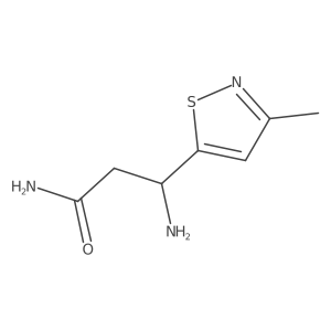 3-Amino-3-(3-methyl-1,2-thiazol-5-yl)propanamide Structure