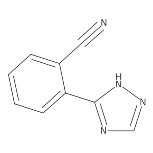 2-(1H-1,2,4-triazol-5-yl)benzonitrile结构式