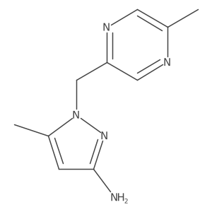 5-methyl-1-[(5-methylpyrazin-2-yl)methyl]-1H-pyrazol-3-amine Structure