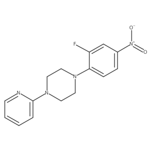 1-(2-Fluoro-4-nitrophenyl)-4-(pyridin-2-YL)piperazine Structure