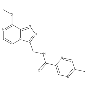 N-((8-methoxy-[1,2,4]triazolo[4,3-a]pyrazin-3-yl)methyl)-5-methylpyrazine-2-carboxamide结构式