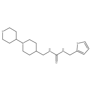 1-((1-(tetrahydro-2H-thiopyran-4-yl)piperidin-4-yl)methyl)-3-(thiophen-2-ylmethyl)urea Structure
