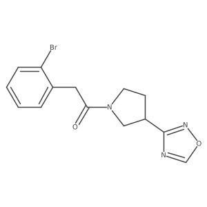 1-(3-(1,2,4-Oxadiazol-3-yl)pyrrolidin-1-yl)-2-(2-bromophenyl)ethanone Structure