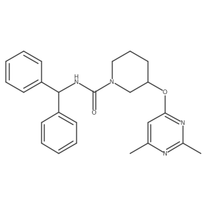 N-benzhydryl-3-((2,6-dimethylpyrimidin-4-yl)oxy)piperidine-1-carboxamide结构式