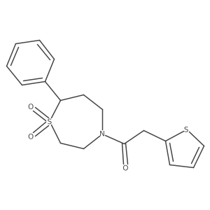 1-(1,1-Dioxido-7-phenyl-1,4-thiazepan-4-yl)-2-(thiophen-2-yl)ethanone Structure