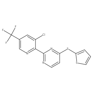 2-[3-Chloro-5-(trifluoromethyl)pyridin-2-yl]-4-(thiophen-2-ylsulfanyl)pyrimidine结构式