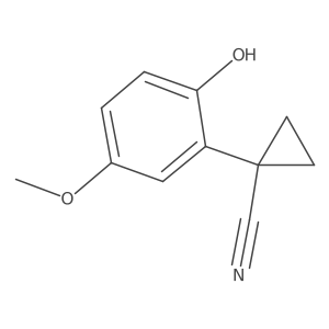1-(2-Hydroxy-5-methoxyphenyl)cyclopropane-1-carbonitrile结构式