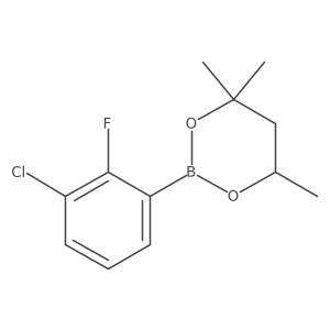 2-(3-Chloro-2-fluorophenyl)-4,4,6-trimethyl-1,3,2-dioxaborinane Structure