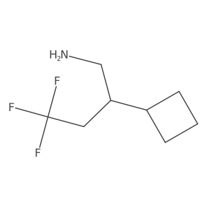 2-Cyclobutyl-4,4,4-trifluorobutan-1-amine结构式