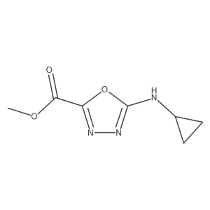 Methyl 5-(cyclopropylamino)-1,3,4-oxadiazole-2-carboxylate结构式