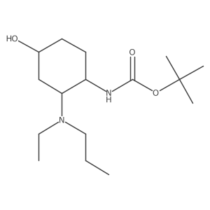 tert-butyl N-{2-[ethyl(propyl)amino]-4-hydroxycyclohexyl}carbamate Structure
