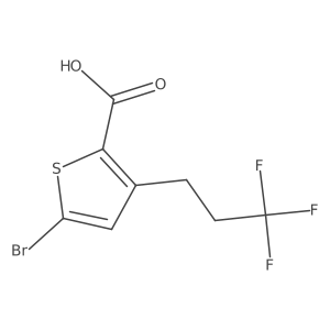 5-Bromo-3-(3,3,3-trifluoropropyl)thiophene-2-carboxylic acid Structure
