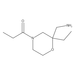 1-[2-(Aminomethyl)-2-ethylmorpholin-4-yl]propan-1-one Structure