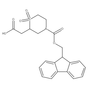 2-(4-{[(9H-fluoren-9-yl)methoxy]carbonyl}-1,1-dioxo-1lambda6-thiomorpholin-2-yl)acetic acid Structure