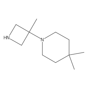 4,4-Dimethyl-1-(3-methylazetidin-3-yl)piperidine结构式