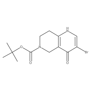 tert-Butyl 3-bromo-4-hydroxy-7,8-dihydro-1,6-naphthyridine-6(5H)-carboxylate Structure
