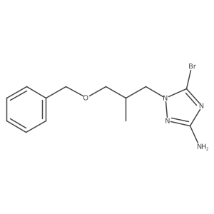1-[3-(benzyloxy)-2-methylpropyl]-5-bromo-1H-1,2,4-triazol-3-amine结构式