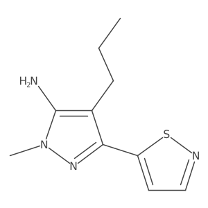 1-methyl-4-propyl-3-(1,2-thiazol-5-yl)-1H-pyrazol-5-amine结构式