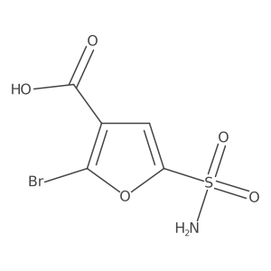 2-Bromo-5-sulfamoylfuran-3-carboxylic acid Structure