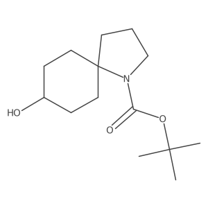 tert-Butyl 8-hydroxy-1-azaspiro[4.5]decane-1-carboxylate结构式