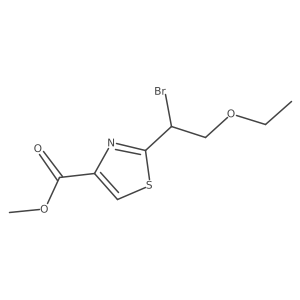 Methyl 2-(1-bromo-2-ethoxyethyl)-1,3-thiazole-4-carboxylate结构式