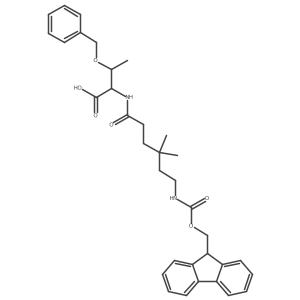 (2S,3R)-3-(benzyloxy)-2-[6-({[(9H-fluoren-9-yl)methoxy]carbonyl}amino)-4,4-dimethylhexanamido]butanoic acid Structure