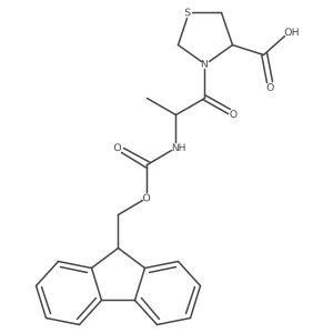 (4R)-3-[(2S)-2-({[(9H-fluoren-9-yl)methoxy]carbonyl}amino)propanoyl]-1,3-thiazolidine-4-carboxylic acid Structure