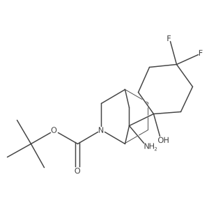 Tert-butyl 6-amino-6-(4,4-difluoro-1-hydroxycyclohexyl)-2-azabicyclo[2.2.2]octane-2-carboxylate Structure