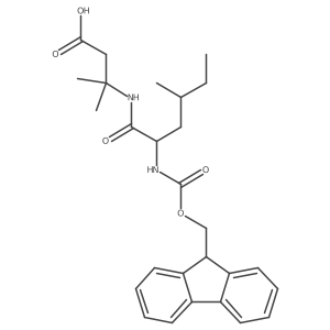 3-[2-({[(9H-fluoren-9-yl)methoxy]carbonyl}amino)-4-methylhexanamido]-3-methylbutanoic acid Structure