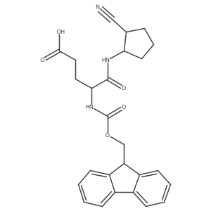 4-[(2-cyanocyclopentyl)carbamoyl]-4-({[(9H-fluoren-9-yl)methoxy]carbonyl}amino)butanoic acid Structure
