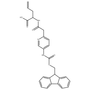 2-{2-[5-({[(9H-fluoren-9-yl)methoxy]carbonyl}amino)pyridin-2-yl]acetamido}pent-4-enoic acid结构式