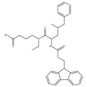 4-{3-[benzyl(methyl)amino]-N-ethyl-2-({[(9H-fluoren-9-yl)methoxy]carbonyl}amino)propanamido}butanoic acid Structure