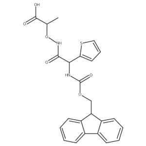 2-{[2-({[(9H-fluoren-9-yl)methoxy]carbonyl}amino)-2-(thiophen-2-yl)acetamido]oxy}propanoic acid Structure