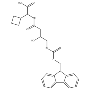 2-cyclobutyl-2-[4-({[(9H-fluoren-9-yl)methoxy]carbonyl}amino)-3-hydroxybutanamido]acetic acid结构式