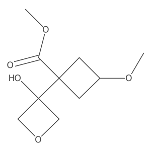 Methyl 1-(3-hydroxyoxetan-3-yl)-3-methoxycyclobutane-1-carboxylate结构式