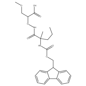 2-{[2-({[(9H-fluoren-9-yl)methoxy]carbonyl}amino)-2-methylpentanamido]oxy}-3-methoxypropanoic acid结构式