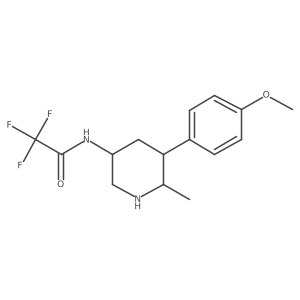 2,2,2-trifluoro-N-[5-(4-methoxyphenyl)-6-methylpiperidin-3-yl]acetamide Structure